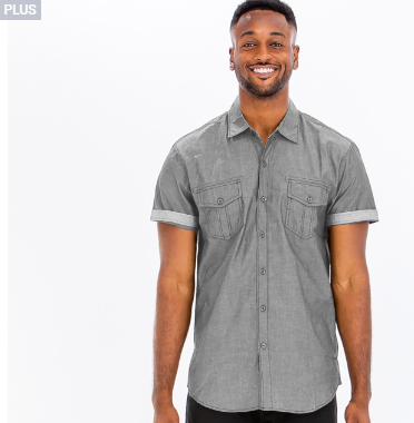 Weiv Men's Casual Short Sleeve Two Tone Shirts