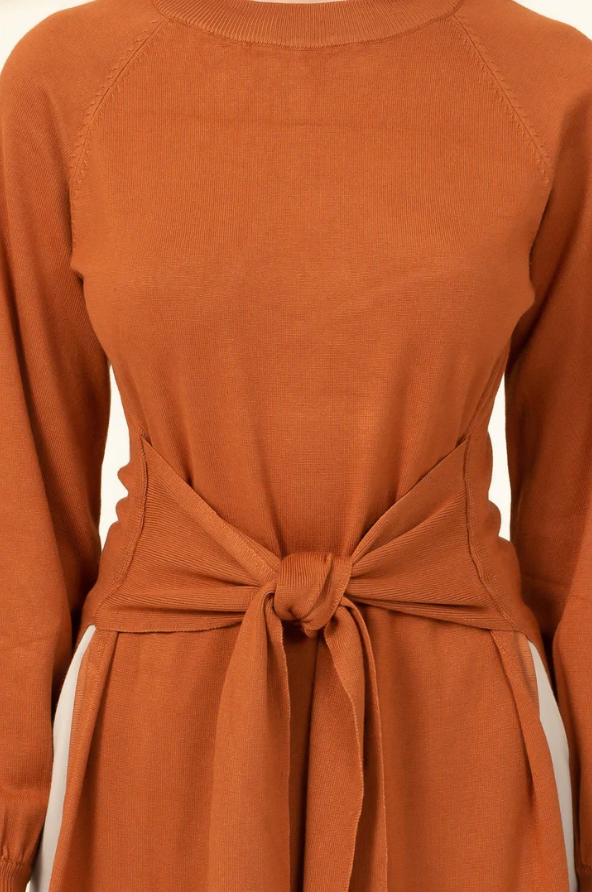 Belted Long Sweater