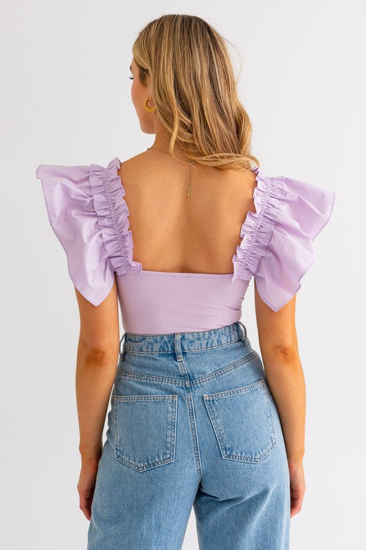 RUFFLED BODYSUIT