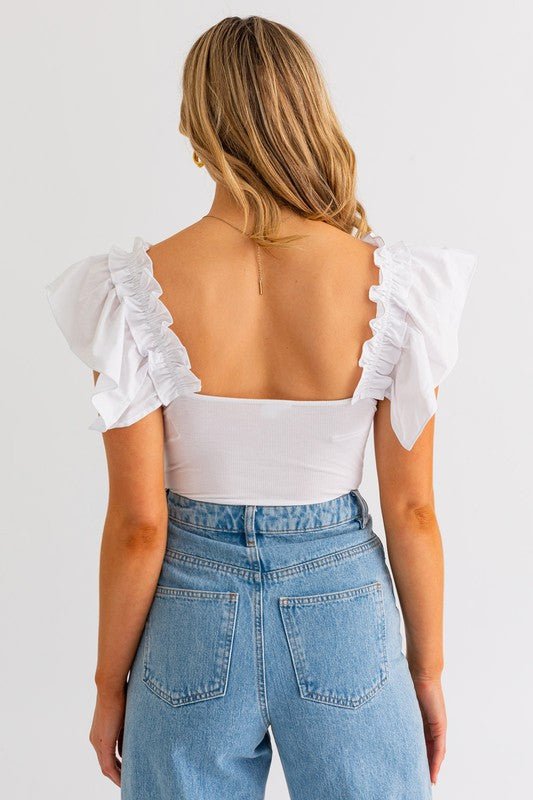 RUFFLED BODYSUIT