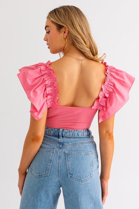 RUFFLED BODYSUIT