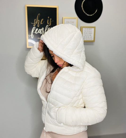 Reversible Puffer Hooded Jacket