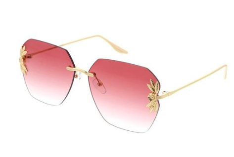 Women's Sunglasses/Flower Accent on Lens
