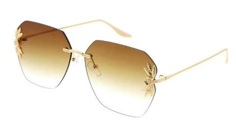 Women's Sunglasses/Flower Accent on Lens