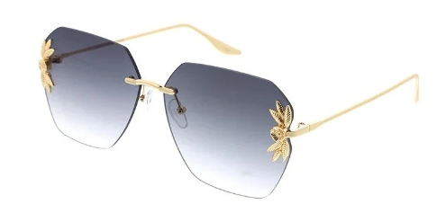Women's Sunglasses/Flower Accent on Lens