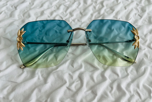 Women's Sunglasses/Flower Accent on Lens