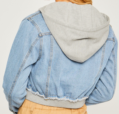Cropped Layered Denim Jacket