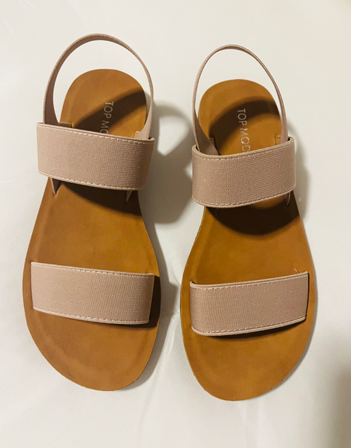 Women's Elastic Ankle Strap Flat Sandals