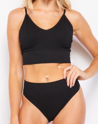 Fishnet Mesh Bra Top Lingerie Set