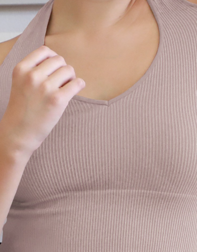 Set/ High Waist Leggings&Ribbed Halter Crop Top