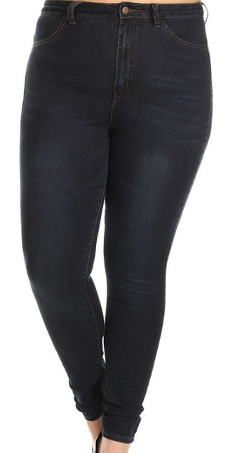 High Rise Rinse Washed Skinny Jeans