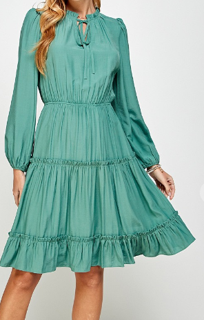 Long Sleeves Short Dress