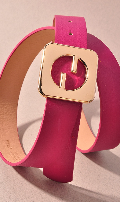 SQUARE BUCKLE BELT - Multiple Colors