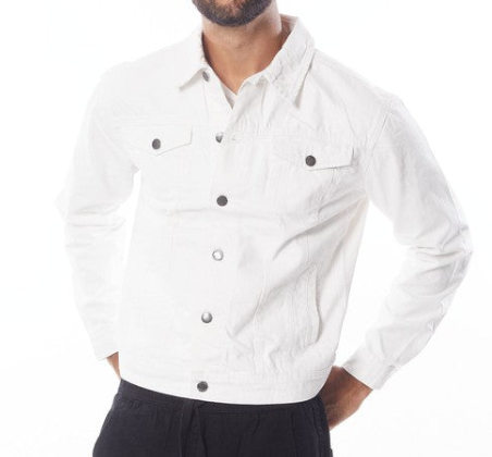 Men's White Denim Jacket