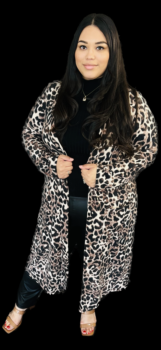 Animal Print Cardigan