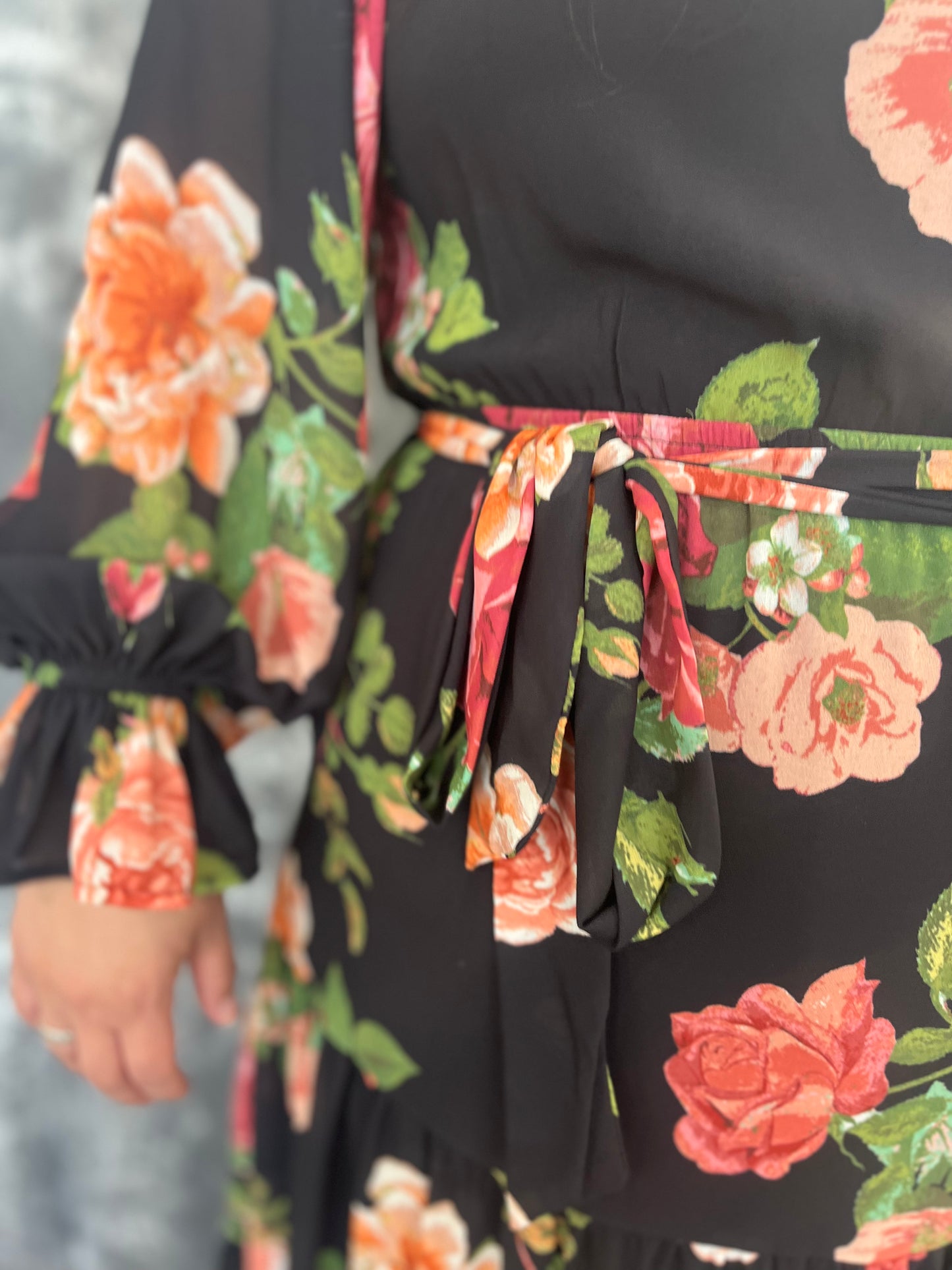 Printed Woven Midi Dress