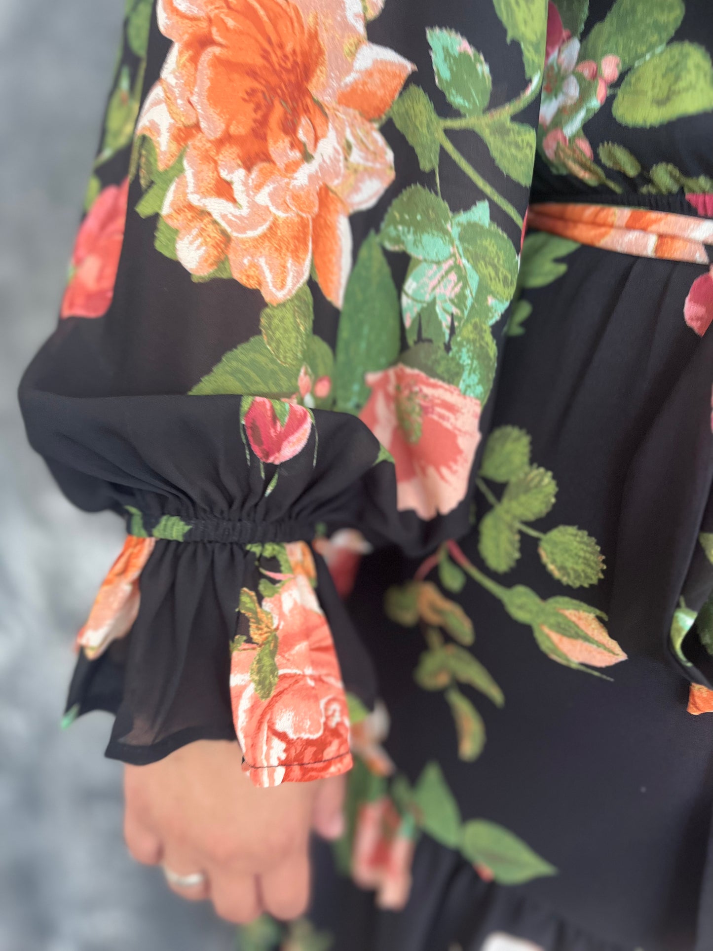 Printed Woven Midi Dress