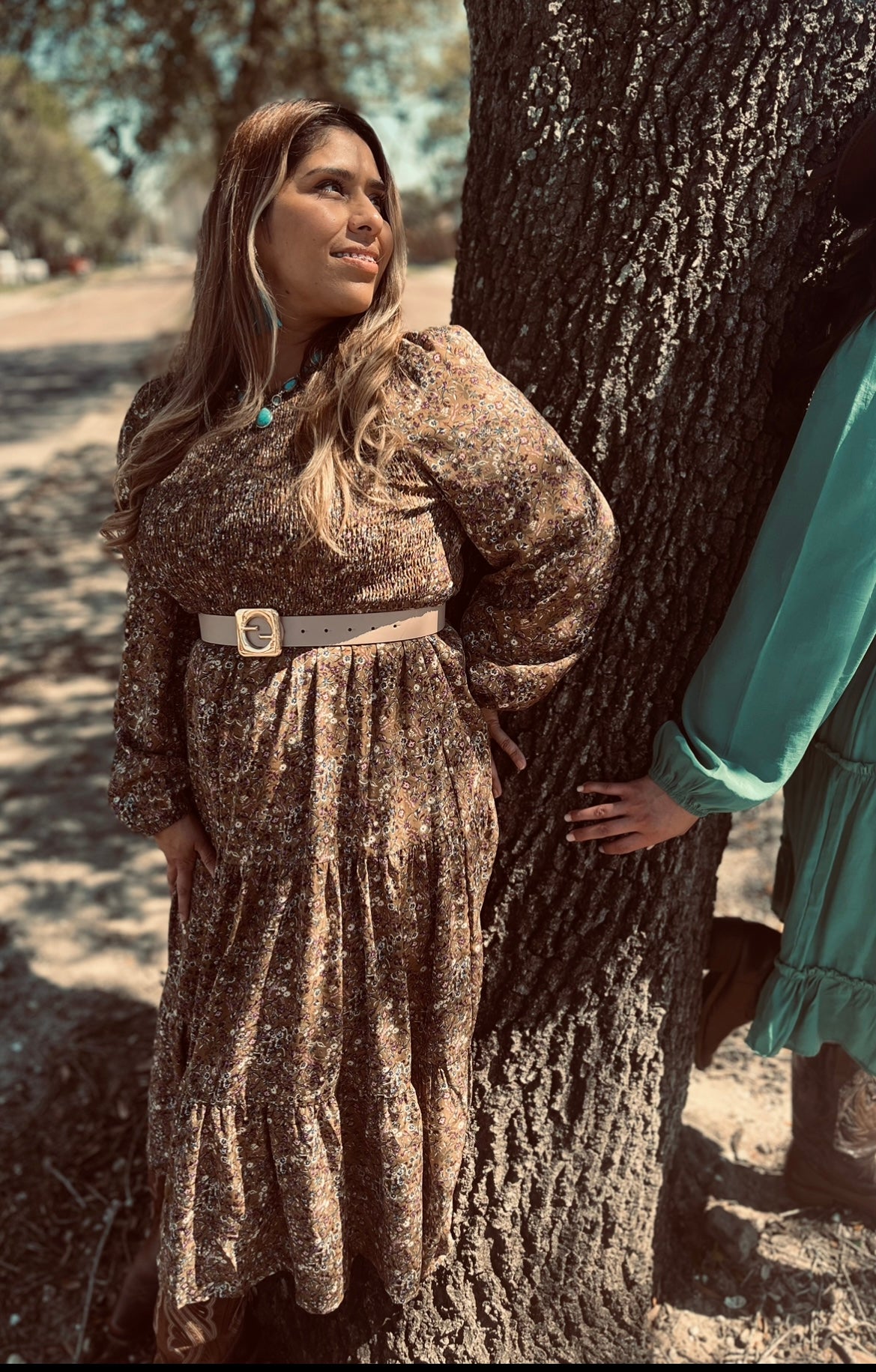 Womens Floral Ruffle Dress