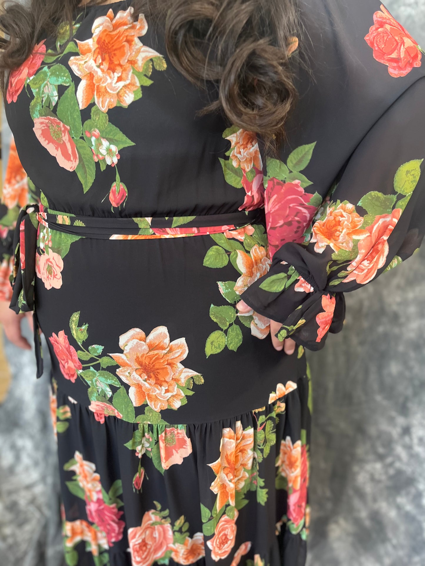 Printed Woven Midi Dress